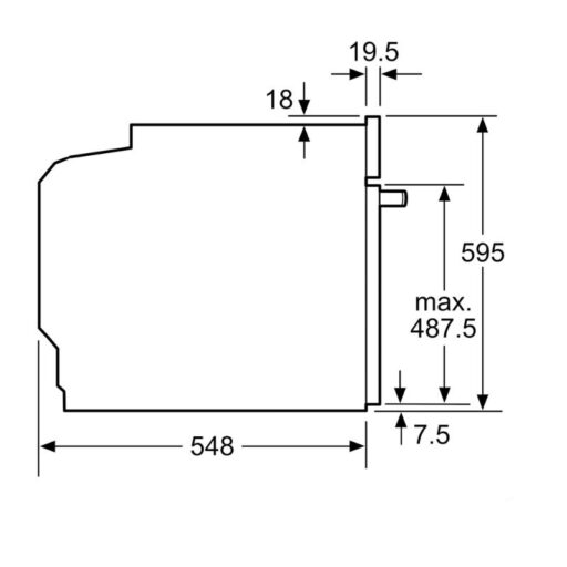 Kích thước lò nướng BOSCH HBG635BS1