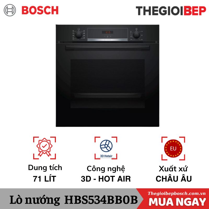 Lò nướng âm Bosch HBS534BB0B Lò nướng âm Bosch HBS534BB0B