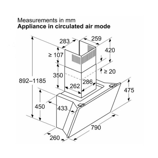 kich thuoc may hut mui ap tuong bosch dwk81an60 serie 6